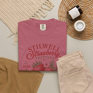 Stilwell Oklahoma Strawberry Festival Comfort Colors Tee, Cottagecore Summer Fruit Shirt image 16