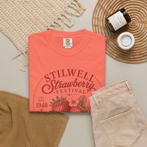 Stilwell Oklahoma Strawberry Festival Comfort Colors Tee, Cottagecore Summer Fruit Shirt image 5
