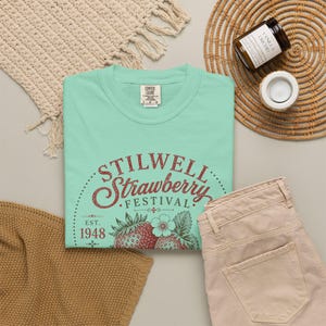 Stilwell Oklahoma Strawberry Festival Comfort Colors Tee, Cottagecore Summer Fruit Shirt image 11