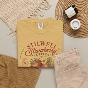 Stilwell Oklahoma Strawberry Festival Comfort Colors Tee, Cottagecore Summer Fruit Shirt image 8