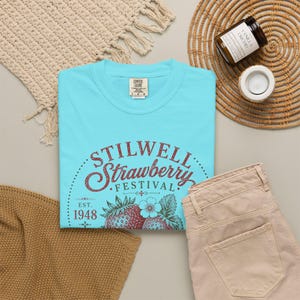 Stilwell Oklahoma Strawberry Festival Comfort Colors Tee, Cottagecore Summer Fruit Shirt image 13