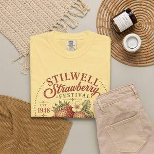 Stilwell Oklahoma Strawberry Festival Comfort Colors Tee, Cottagecore Summer Fruit Shirt image 9
