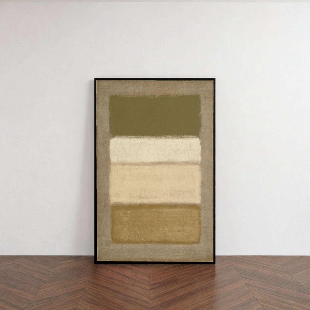 Mark Rothko Netural Mark Rothko Abstract Canvas, Earth Tone Color Blocks, Modern Minimalist ...
