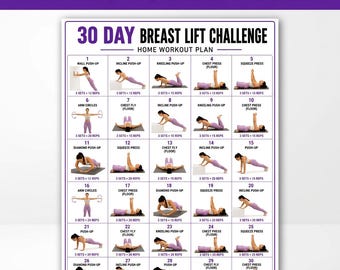 Reto de 30 días para levantar los senos: plan de entrenamiento en casa (PDF imprimible)