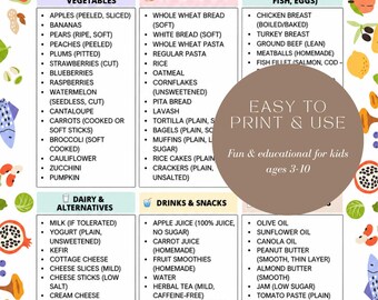 Kids Friendly Grocery List PDF, Children's Healthy Foods, Picky Eater Grocery List, Healthy Kids Snacks, Child Nutrition, Kid Foods