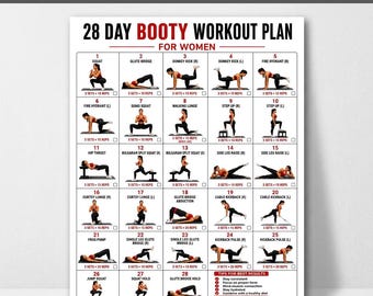 Plano de treino de glúteos de 28 dias para mulheres em PDF, programa de exercícios para glúteos