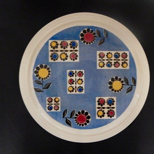 Limburg Keramik DOM - Cake or Cheeseplate - Handpainted - Vintage