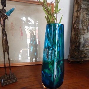 Glasvase - Turquoise - Mid Century