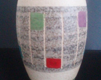 Vintage Vase Scheurich - Beige with Grafic Decor -  550/30