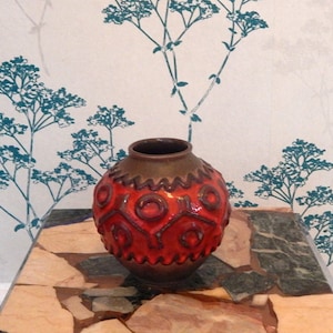 Carstens Tönnieshof 652-13 Vase - Fat Lava - West German Pottery Design - Mid Century