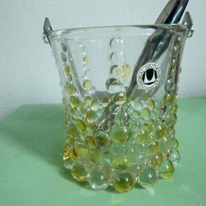 WALTHER GLAS Bolero Glass Ice Bucket - Vintage German Bubble Glass