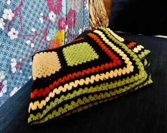 Crochet Granny Blanket Handmade True Vintage - Etsy