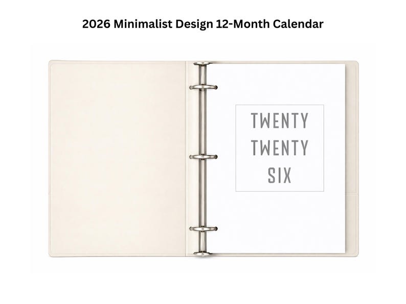 Printable 2026 Planner | Minimalist 32‑page Calendar | Letter Size PDF ...