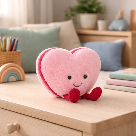 Jellycat Pink Heart Soft Plush Toy Gift for Kids, Collectors