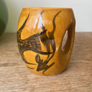 Vintage 50s/60s Holkham Pottery Owl Mug Fish
