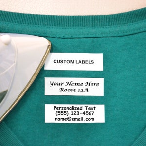 100 Iron-on Fabric Labels for Clothing, Customized Name Tags for School  Uniforms, Elderly Garments, Jackets, Personalized and Washable. with