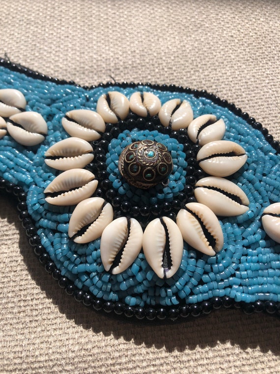 1960s Cowrie Shell and Turquoise Belt