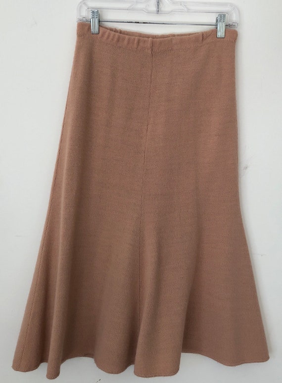 1980s Vintage Mauve Sweater Skirt - image 3