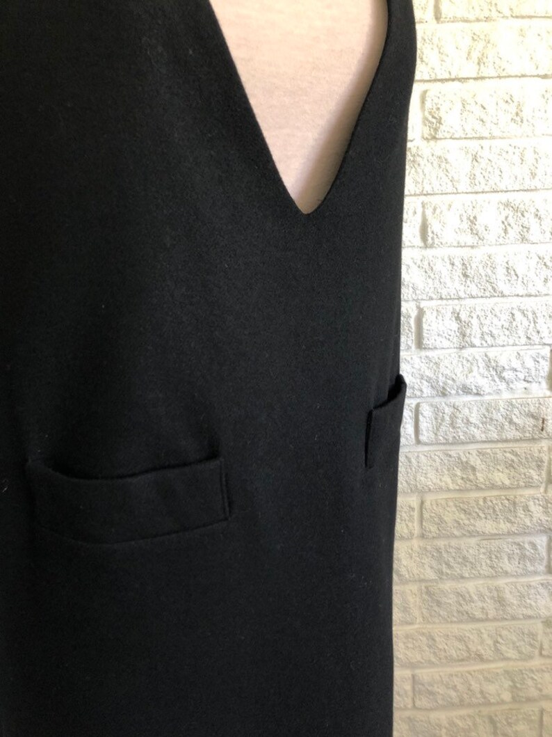 Vintage Little Black Wool Dress