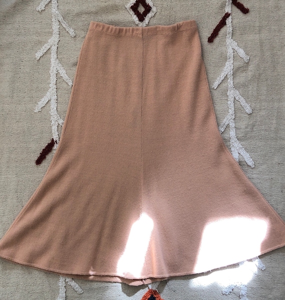 1980s Vintage Mauve Sweater Skirt - image 1
