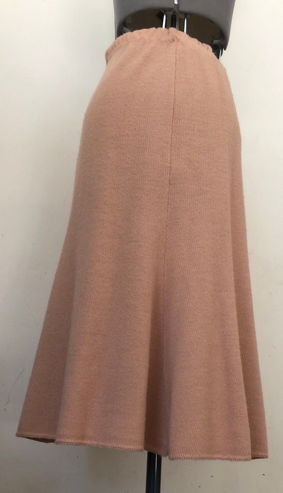 1980s Vintage Mauve Sweater Skirt - image 4