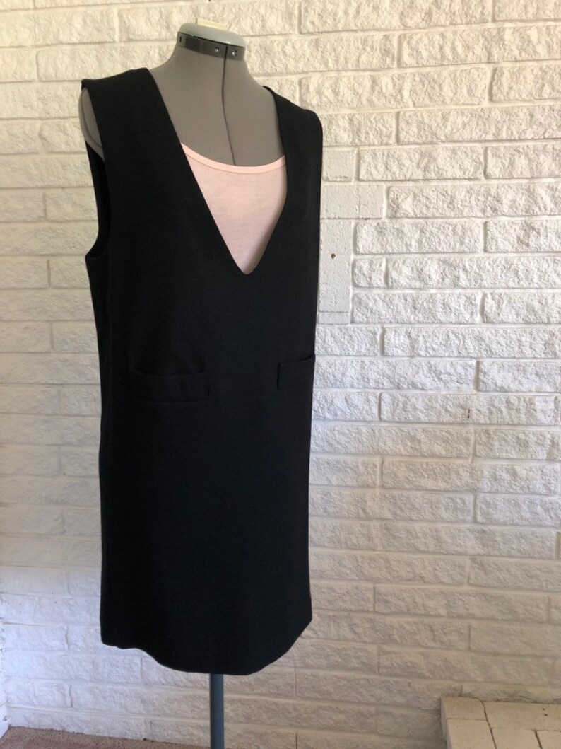 Vintage Little Black Wool Dress