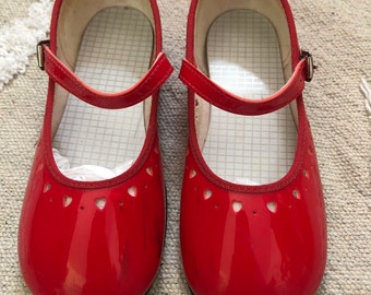 Vintage Red Girls Mary Janes