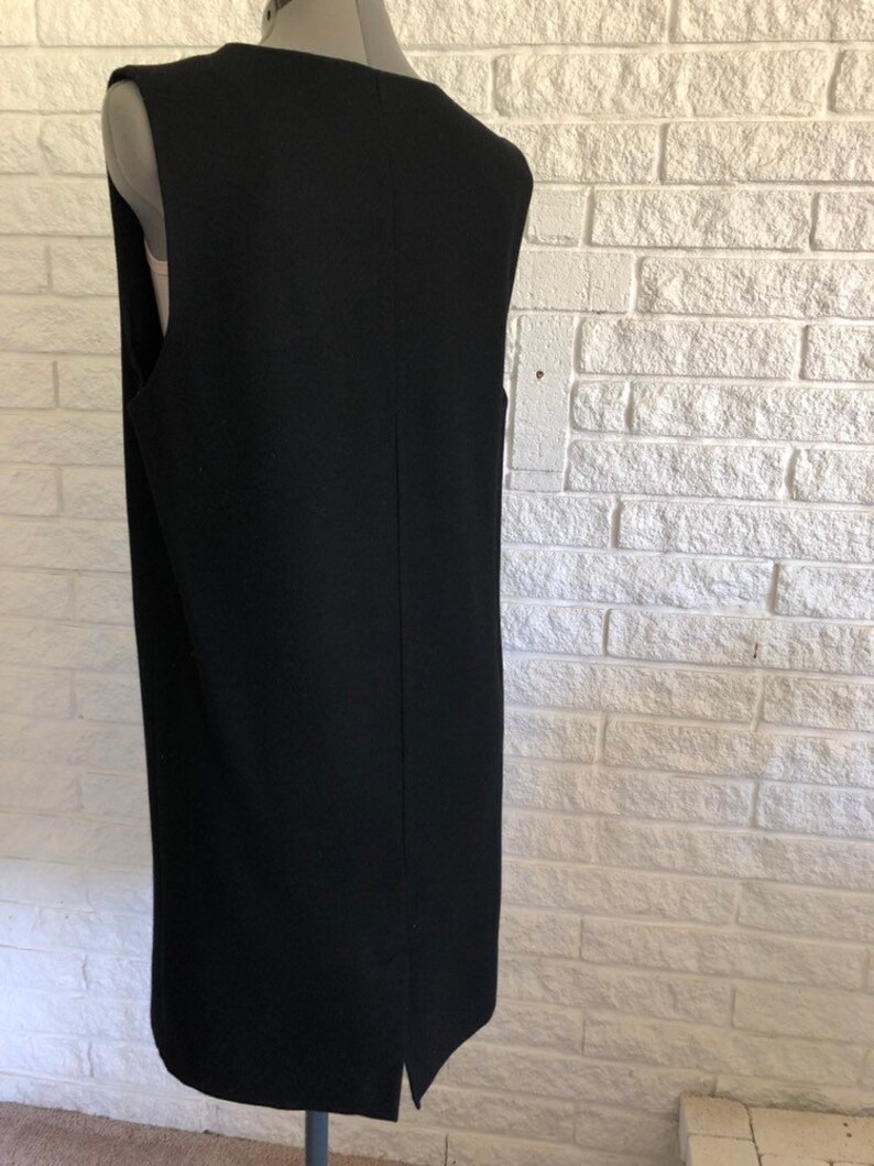 Vintage Little Black Wool Dress