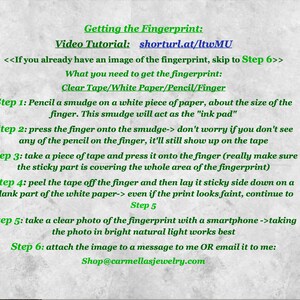 Fingerprint Keychain, Father's Day Gift, Multiple Fingerprint Key chain, Gift for Dad Keychain, Gift for Grandfather, Children Fingerprint image 4