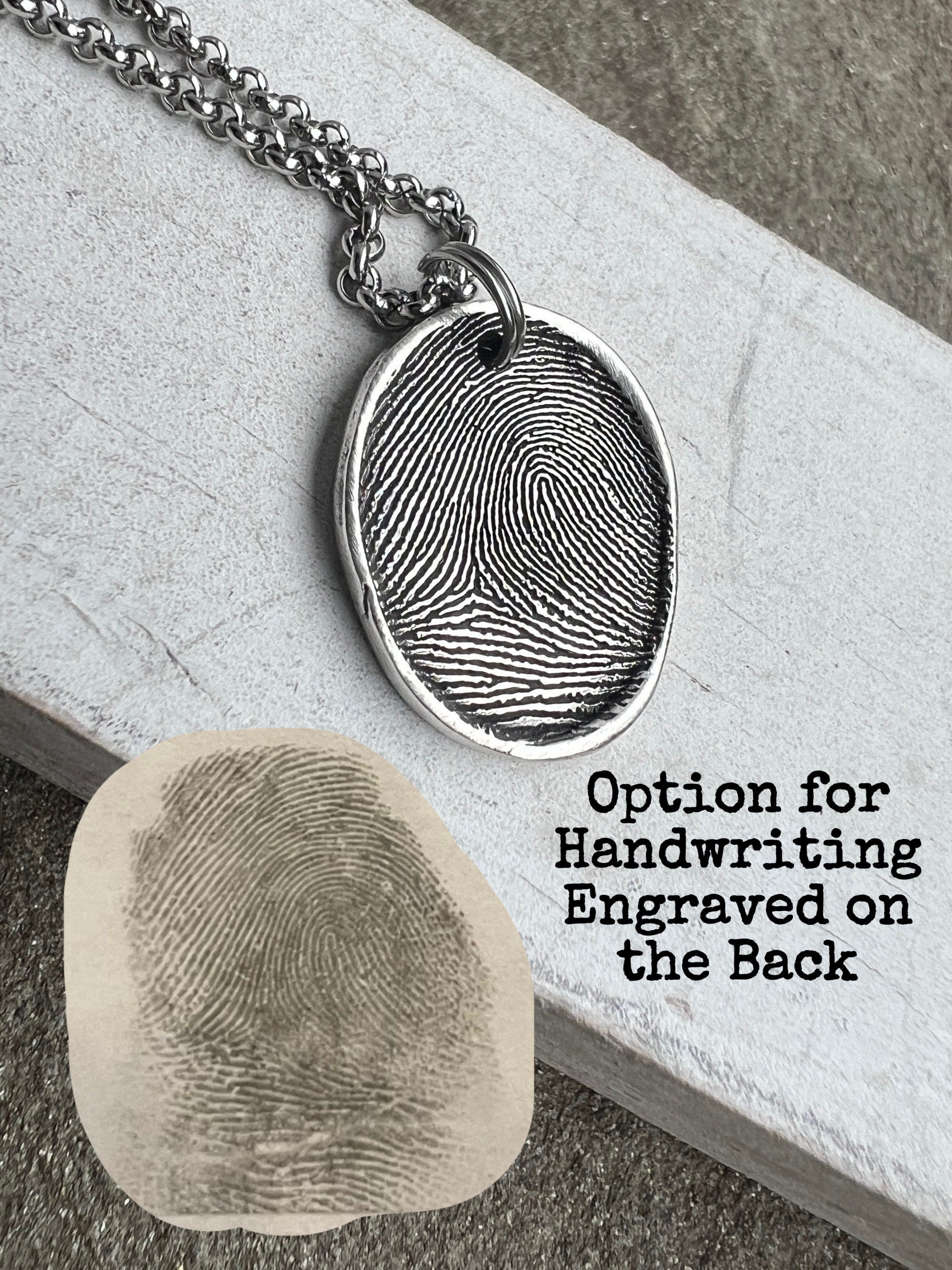 Etsy fingerprint shop necklace