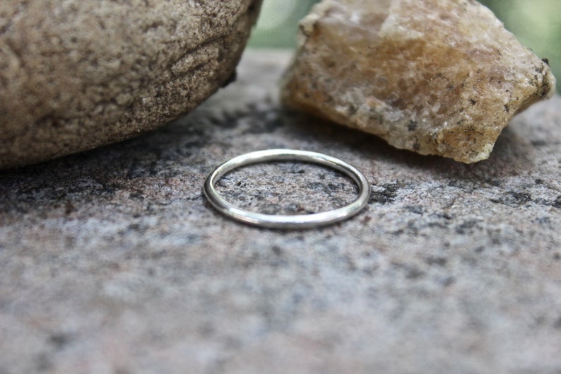 Sterling Silver Stacking Ring, Minimalist Solid Sterling Ring, Silver Ring, Sterling Silver Ring, Dainty Sterling Silver Ring, Stackable image 3