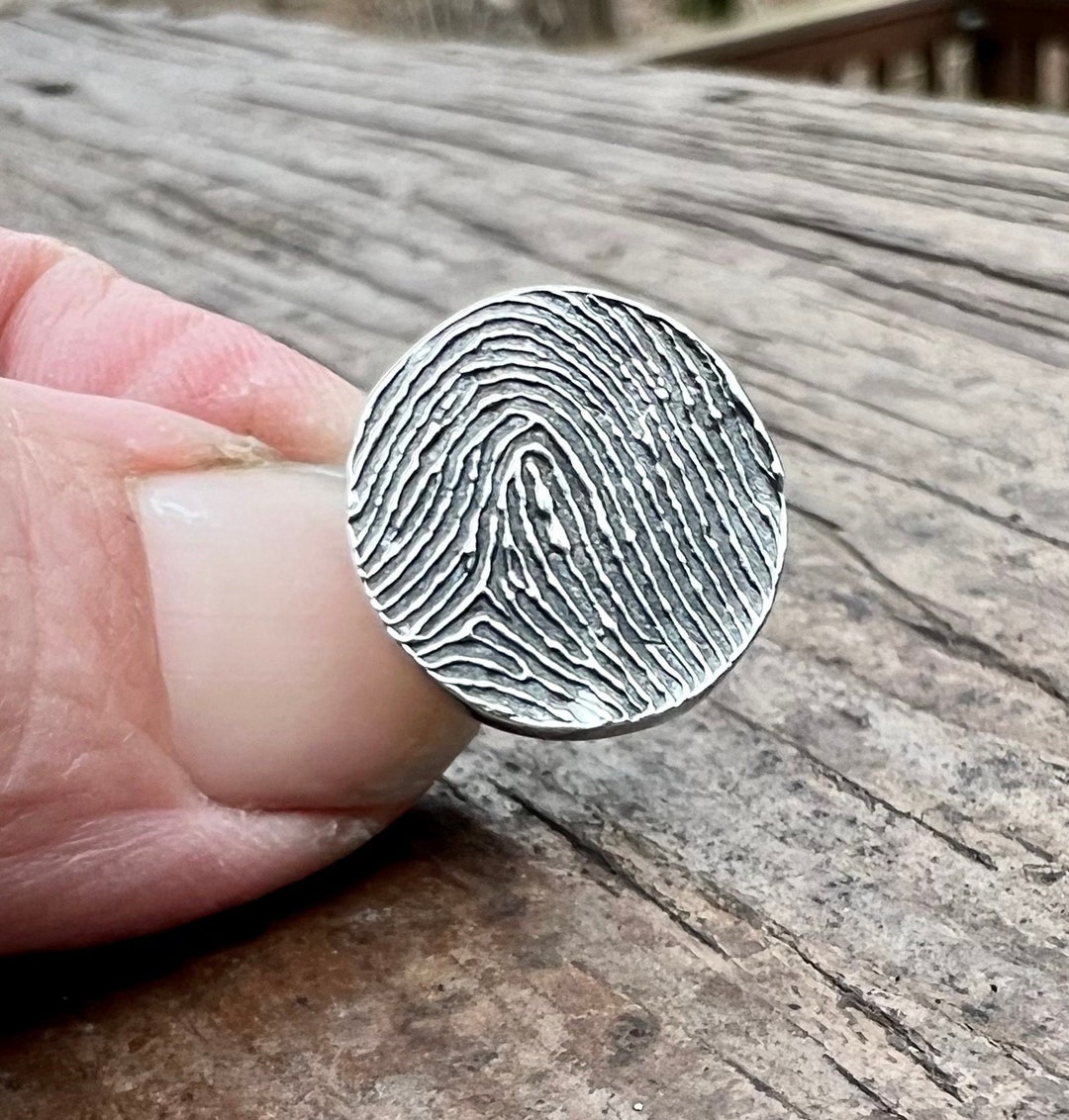 Hand Print. Pin Fingerprint Memorial Lapel Pin: Custom Thumbprint Keepsake - Etsy