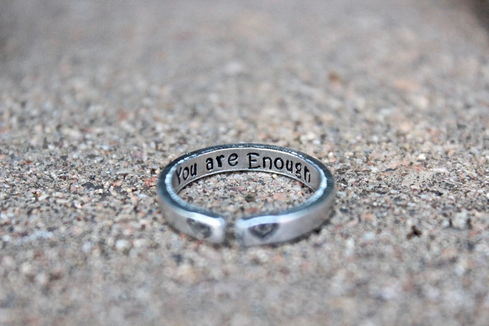 You Are Enough Ring Inspirational and Adjustable Ring Gift Etsy