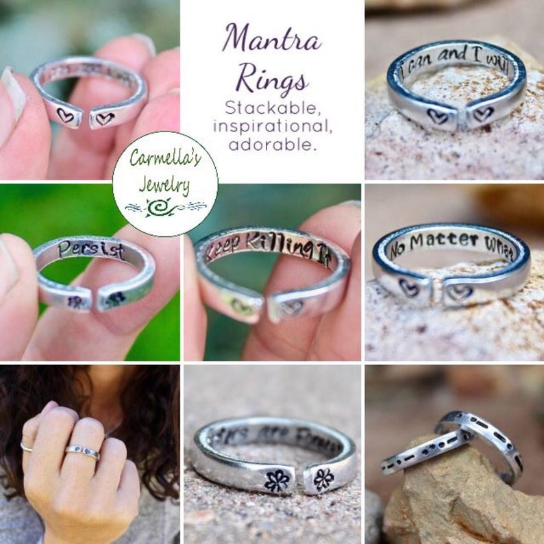 Perfect Gift for Inspiration You are Loved Inspirational and Adjustable Ring