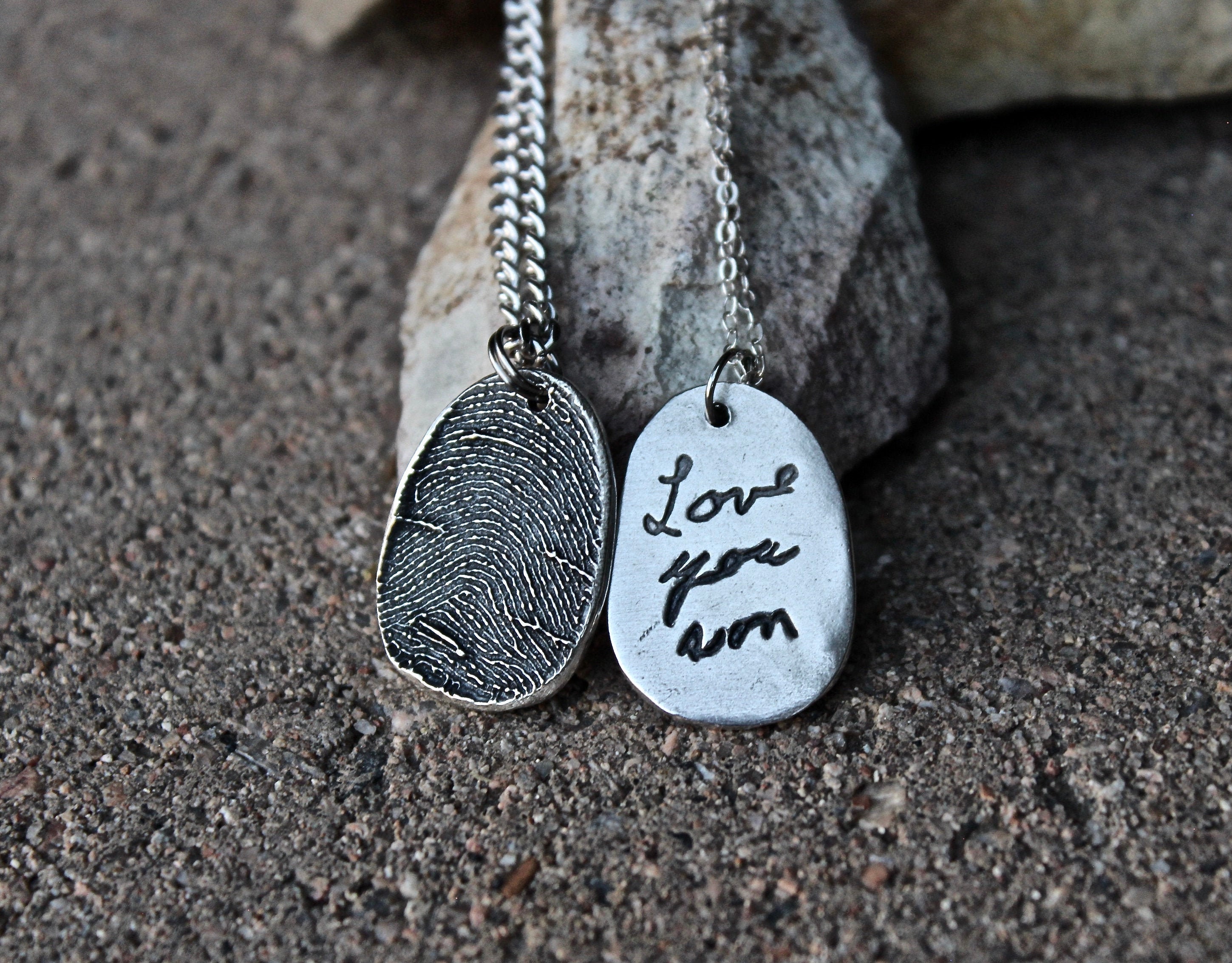 Fingerprint Necklace Sterling Silver 
