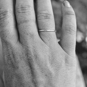 Sterling Silver Stacking Ring, Minimalist Solid Sterling Ring, Silver Ring, Sterling Silver Ring, Dainty Sterling Silver Ring, Stackable image 6