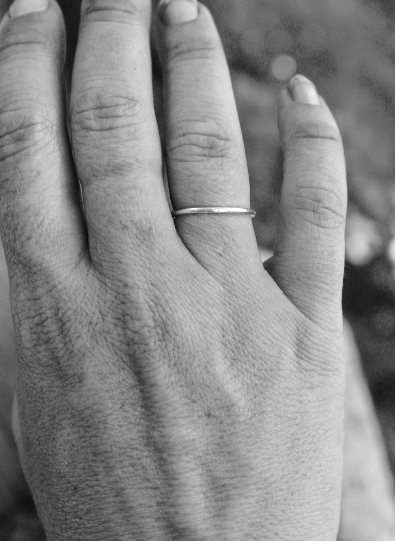 Sterling Silver Stacking Ring, Minimalist Solid Sterling Ring, Silver Ring, Sterling Silver Ring, Dainty Sterling Silver Ring, Stackable image 6