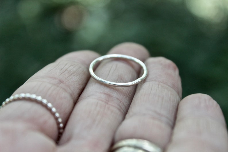 Sterling Silver Stacking Ring, Minimalist Solid Sterling Ring, Silver Ring, Sterling Silver Ring, Dainty Sterling Silver Ring, Stackable image 5