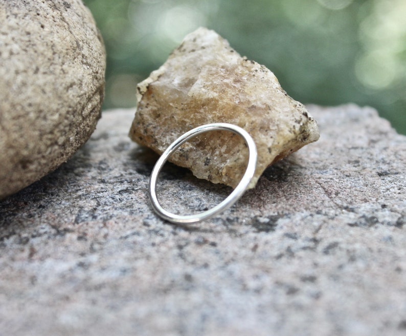 Sterling Silver Stacking Ring, Minimalist Solid Sterling Ring, Silver Ring, Sterling Silver Ring, Dainty Sterling Silver Ring, Stackable image 1