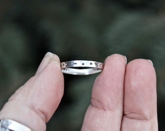 Sisters in Morse Code Secret Message Ring, Word Sisters in Morse Code, Morse Code Sister Ring, Morse Code Sisters Ring, Stackable Sterling