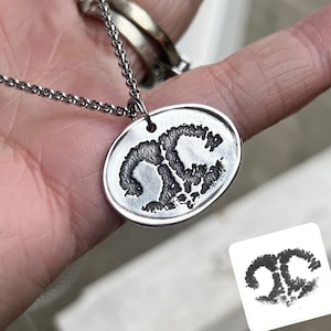 Rustic Dog Nose Necklace, Real Dog Nose Charm, Pet Memorial, Solid Silver, Pet Sympathy Gift, Dog Snout, Animal Nose, Deep Engraving Nose