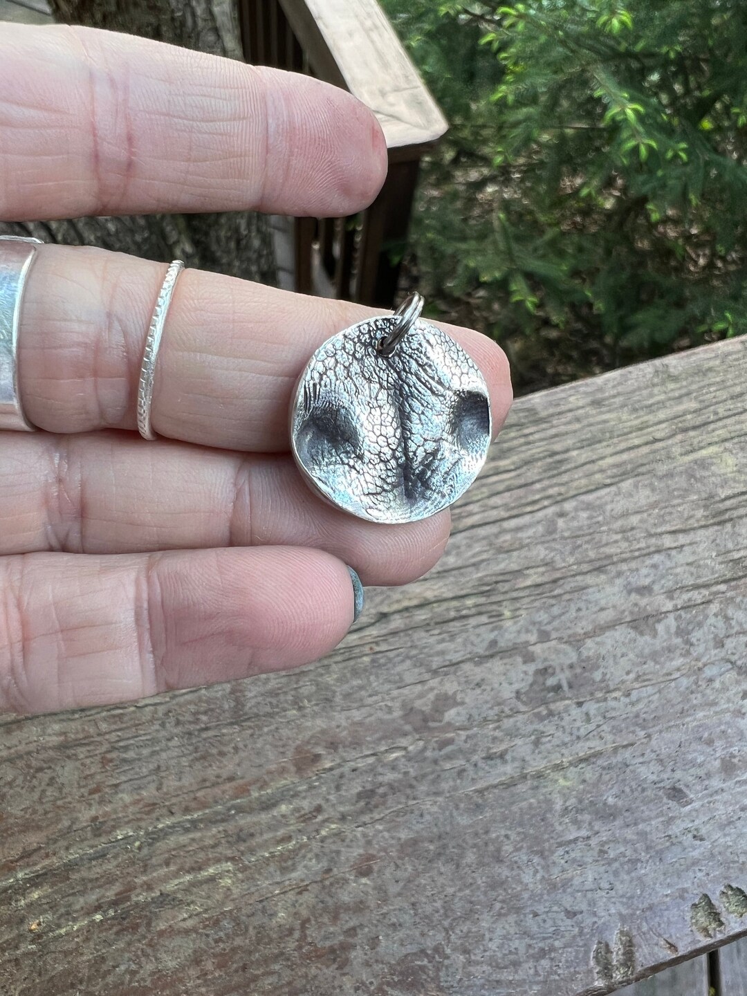 Dog Nose Print Charm, Portion of Dog Nose Print Charm, Gift for Dog