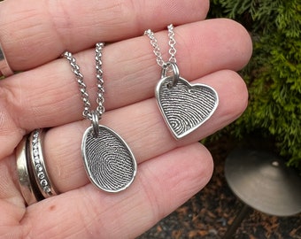 Mother's Day Gift, Children's Fingerprints, Thumbprint Jewelry, Gift for Mom, Gift for Grandma, Baby Fingerprint Jewelry, Personalized gifts