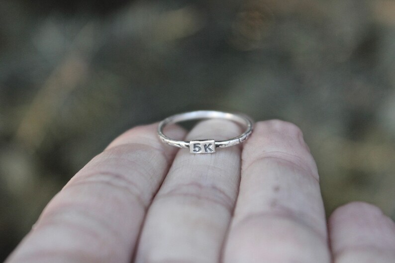 5K Runner Ring Rings for Runners Solid Sterling Silver Etsy