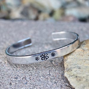 Daisy Bracelet Cuff, Daisy Cuff Bangle, Daisy Cuff, Daisy Flower Jewelry, Daisy Bracelets, Daisy Cuff Bangles Daisy Inspiration Daisies Cuff image 6