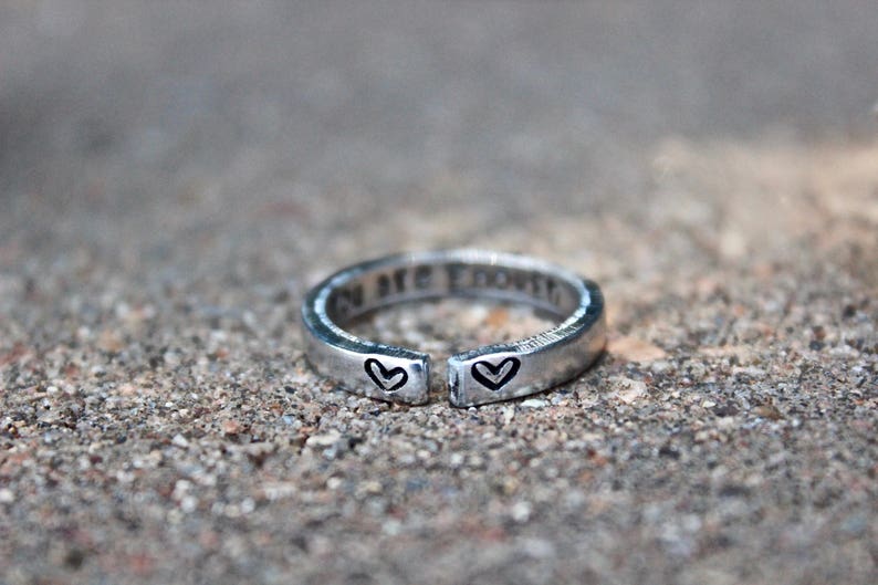 You Are Enough Ring Inspirational and Adjustable Ring Gift Etsy