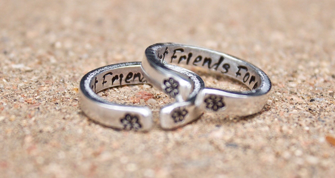 Best Friend Rings Two Rings for Best Friends or sisters Etsy