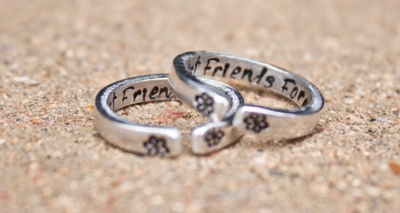 Anillos de mejor amigo dos anillos para mejores amigos - Etsy