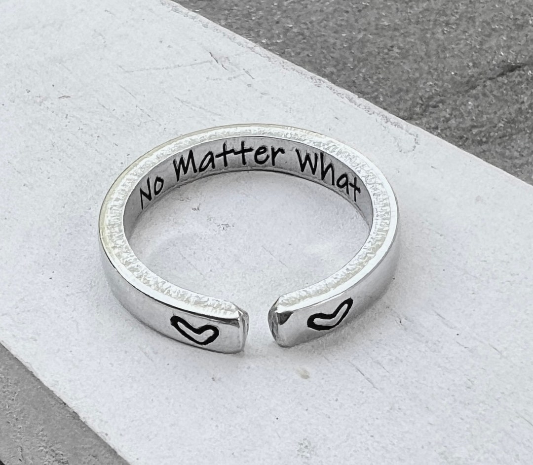 No Matter What Ring Inspirational Adjustable Ring Uplifting
