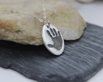 Hand Print Charm, Real Hand Print Charm, Handprint Impression, Real Handprints, Handprint, Solid Sterling Silver, Silver Handprint Jewelry